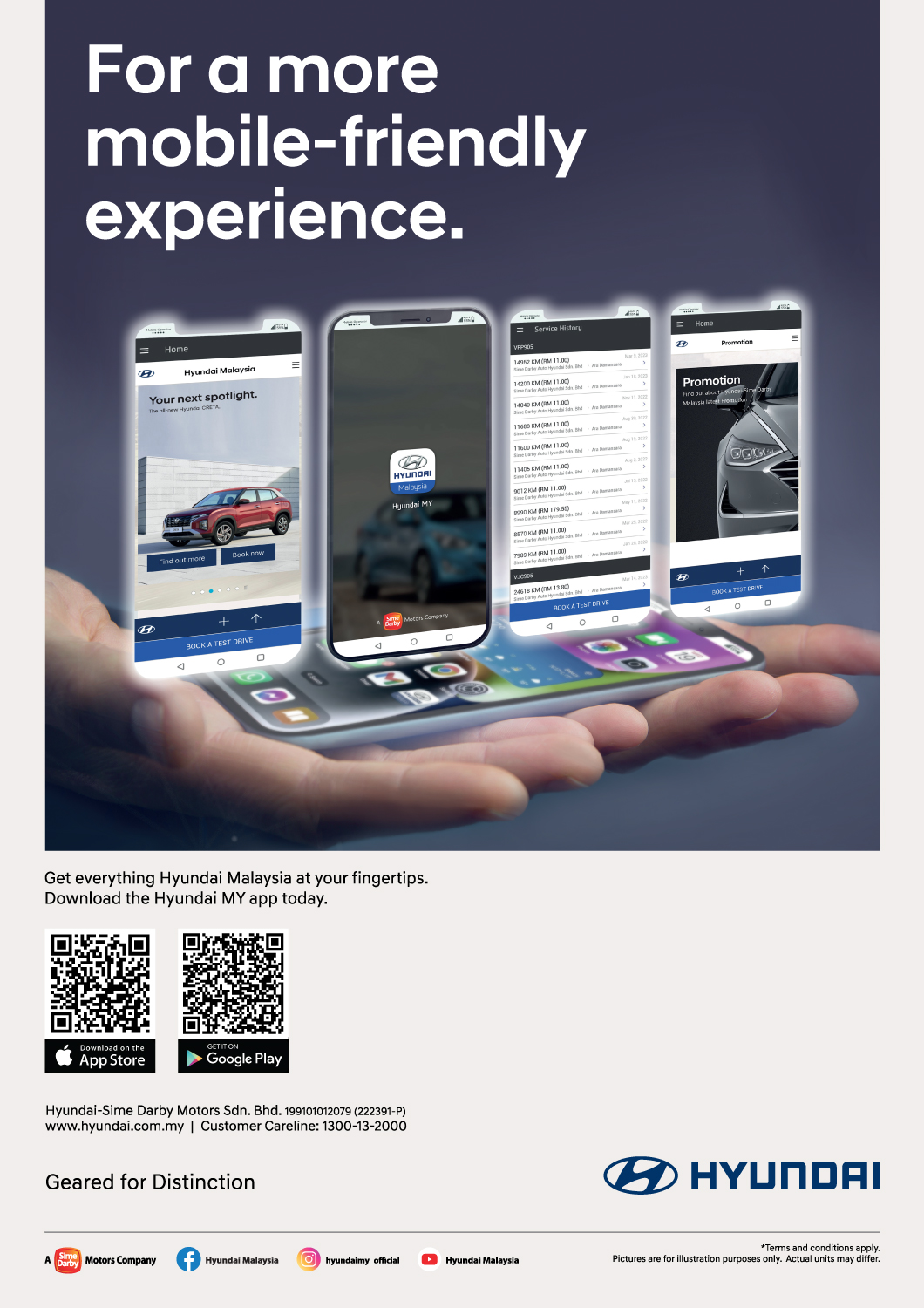 For a more mobile-friendly experience | Get everything Hyundai Malaysia at your fingertips. Download the Hyundai MY app today.