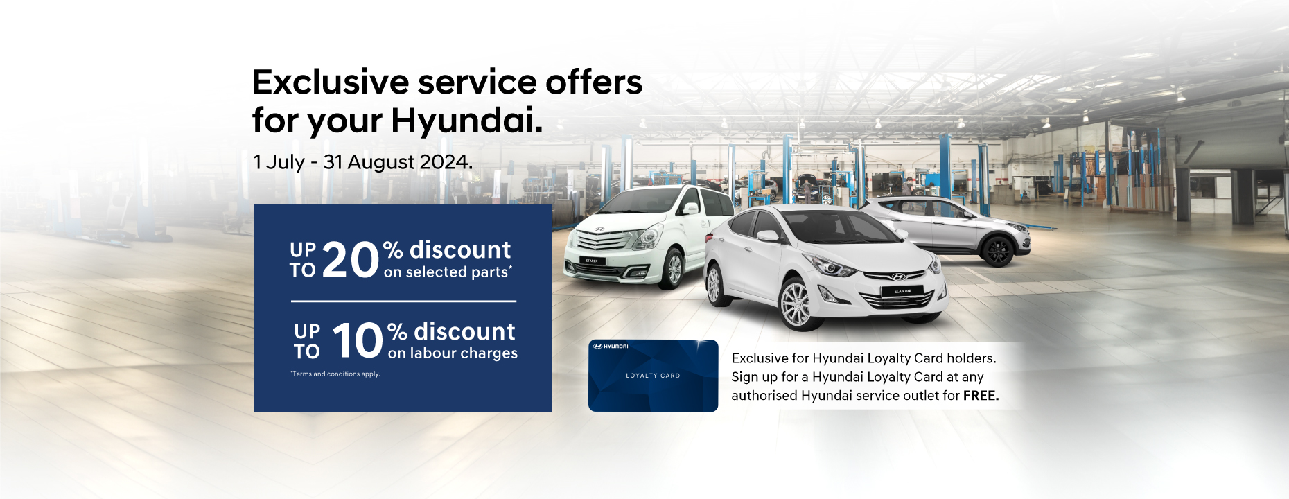 Exclusive service offers for your Hyundai.