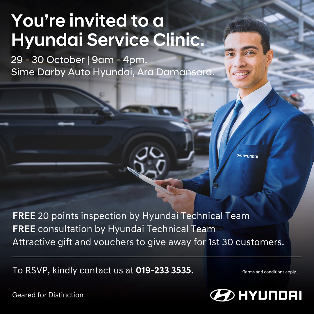 Come join us for the Hyundai Service Clinic Tour at Baihaki Automotive, Kuantan!